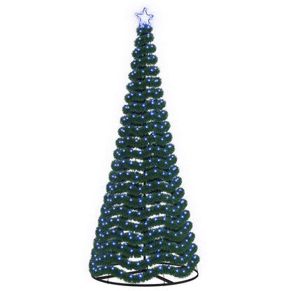 Glittrig LED-julgran med fot EKENAS 250 cm 370 LED-lampor Blå