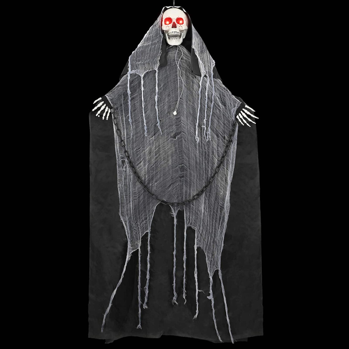 Hängande liemannen till Halloween SPOOKA Svart 112 x 164 cm