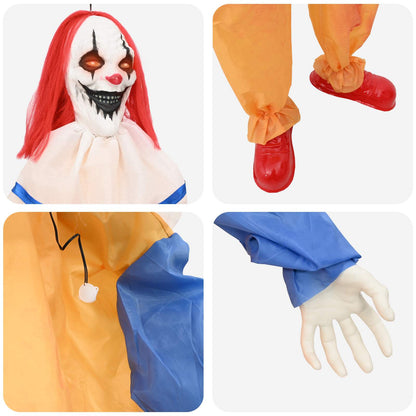 Läskig halloweenclown SPOOKA Gul och Blå 126,5 x 180 cm