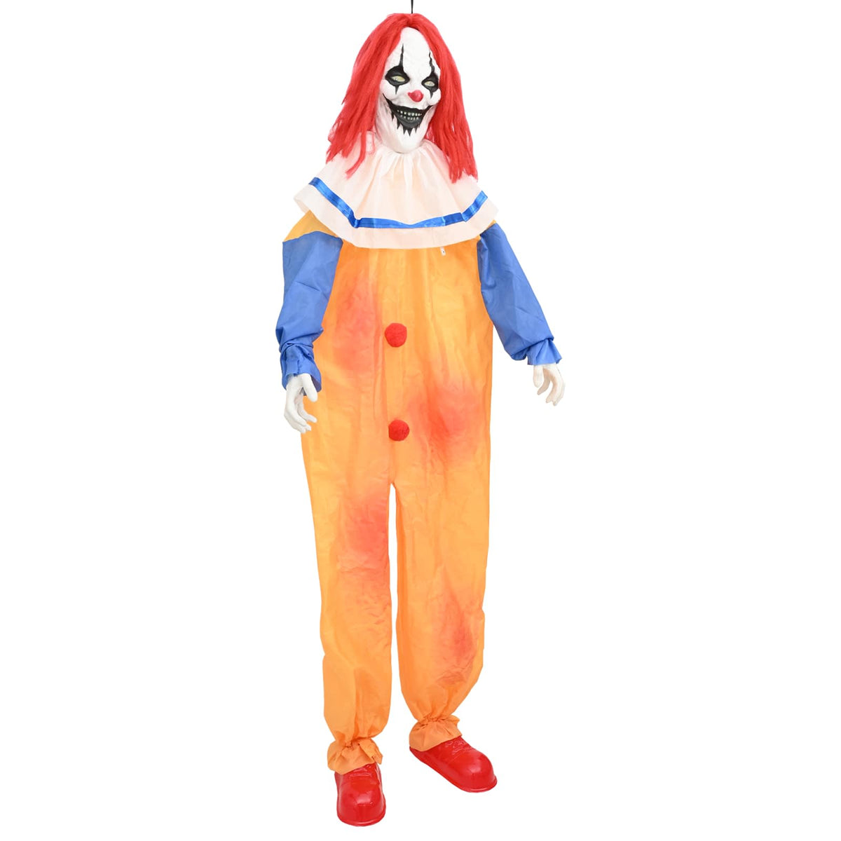 Läskig halloweenclown SPOOKA Gul och Blå 126,5 x 180 cm