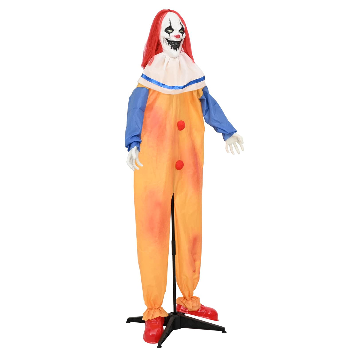 Läskig halloweenclown SPOOKA Gul och Blå 126,5 x 180 cm