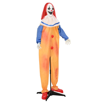 Läskig halloweenclown SPOOKA Gul och Blå 126,5 x 180 cm