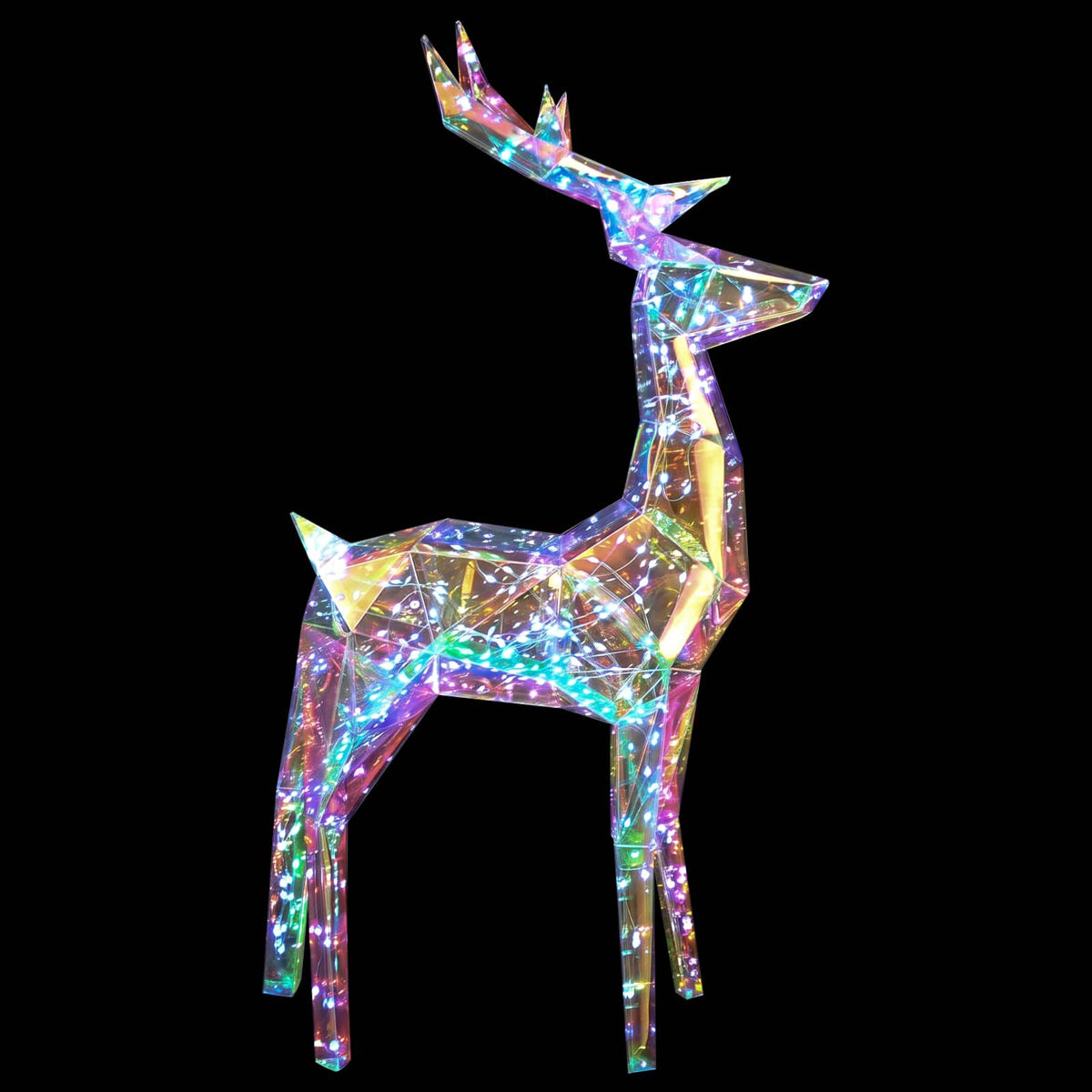 Prismatisk iriserande LED-ren Flerfärgsdesign 48 x 19 x 86 cm