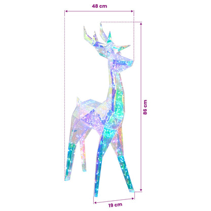 Prismatisk iriserande LED-ren Flerfärgsdesign 48 x 19 x 86 cm