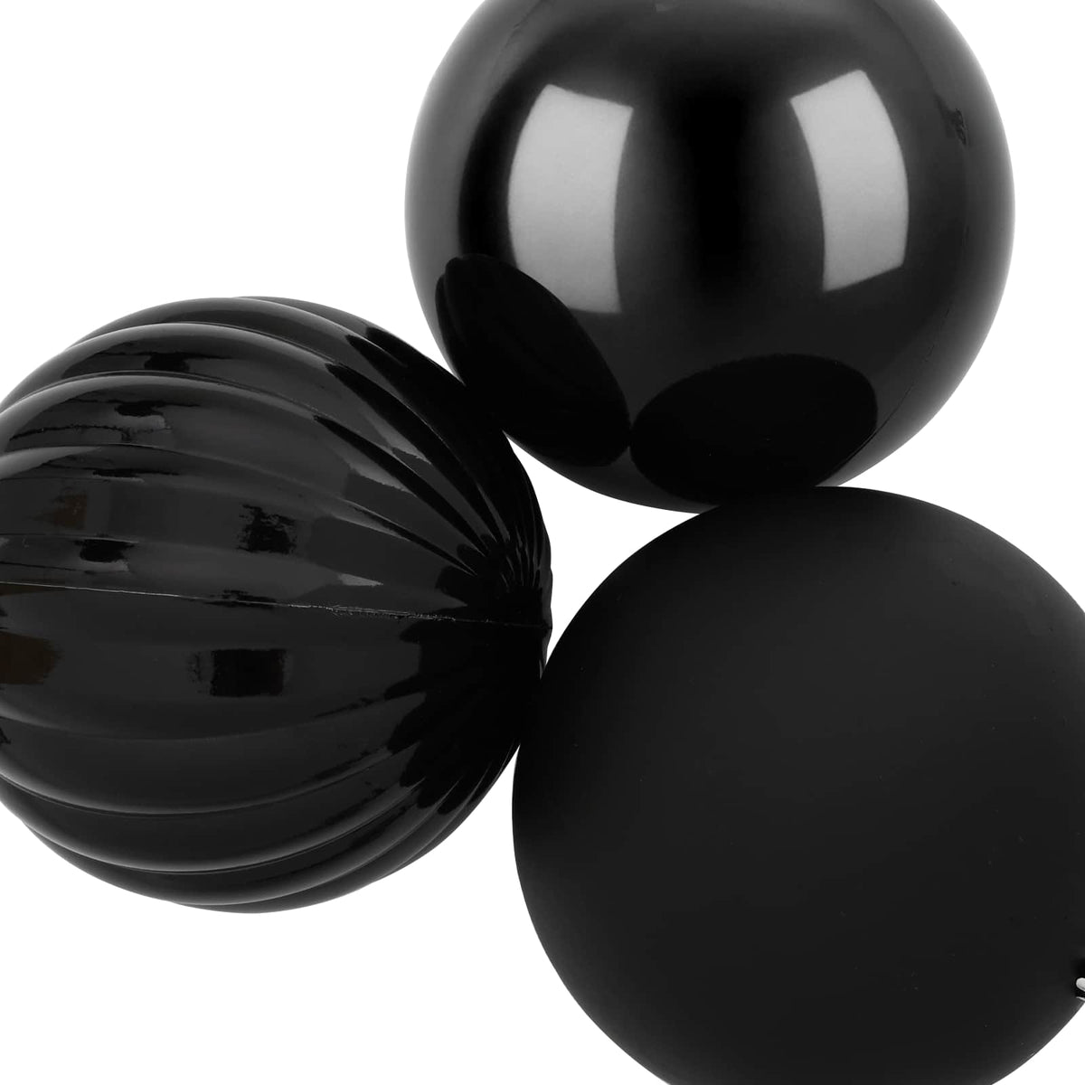 Julgranskulor XXL 3 st Svart Ø 25 cm Plast