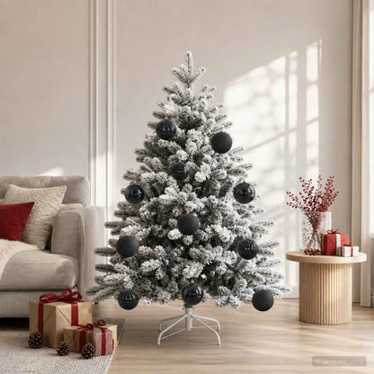 Julgranskulor XXL 3 st Svart Ø 25 cm Plast
