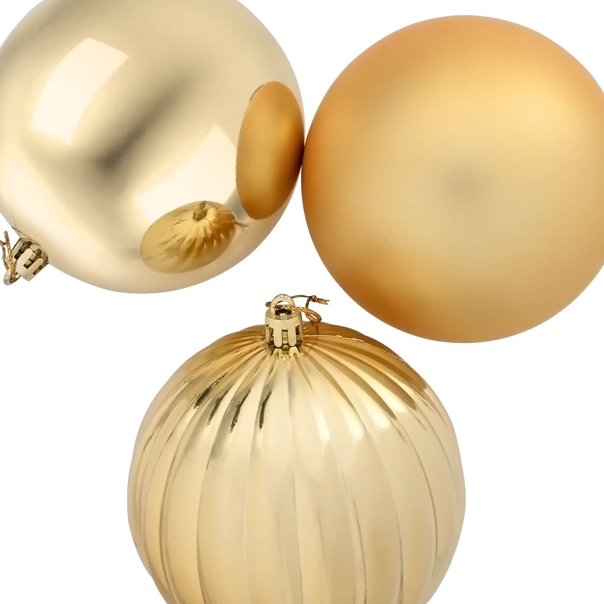 Julgranskulor XXL 3 st Guld Ø 25 cm Plast
