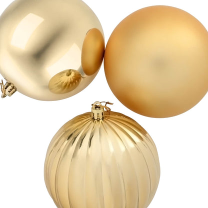 Julgranskulor XXL 3 st Guld Ø 25 cm Plast