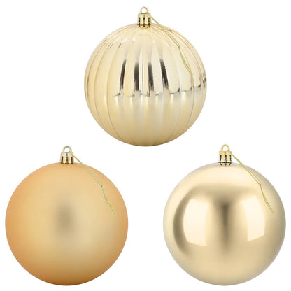 Julgranskulor XXL 3 st Guld Ø 25 cm Plast