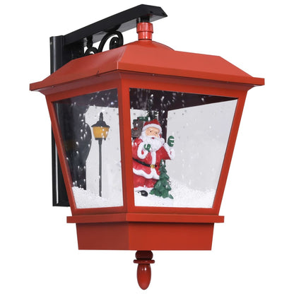 Wall lantern with lamp and Santa Claus red 40x27x45 cm