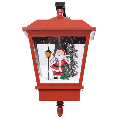 Wall lantern with lamp and Santa Claus red 40x27x45 cm