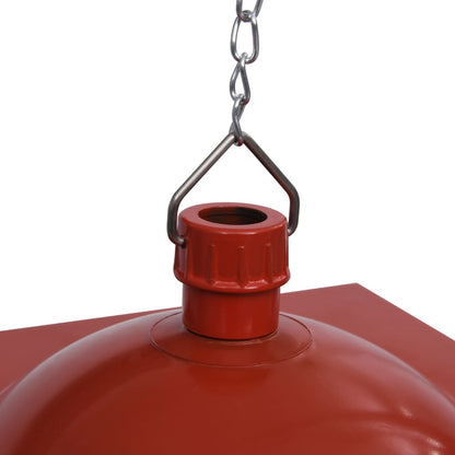 Hanging lantern with LED and Santa Claus red 27x27x45 cm