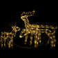 Julbelysning Renfamilj med 9 renar, 229 LED, 81 + 72 + 50 cm