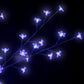 Juleträd 200 LED körsbärsblommor blåvitt ljus 180 cm