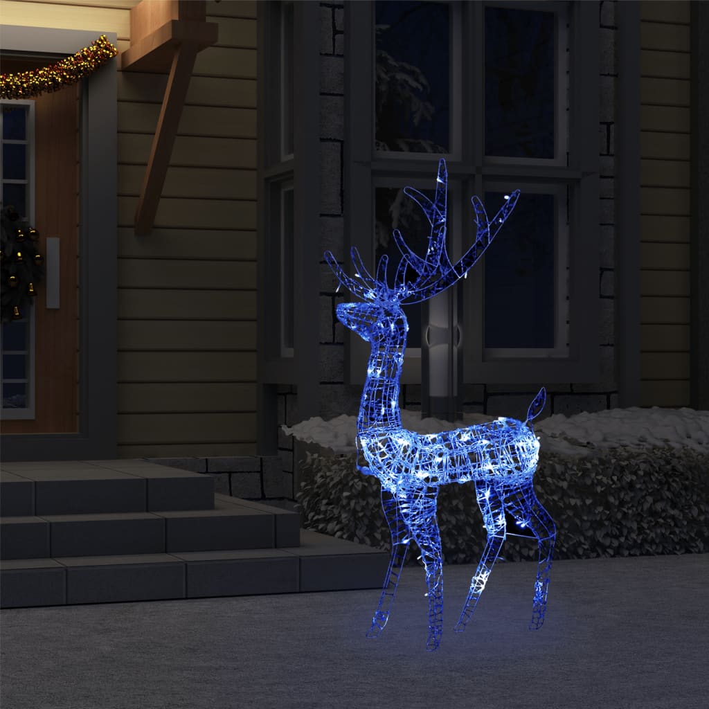 Juldekoration ren akryl 140 LED 120 cm blå