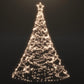 Julgran med metallstång 1400 LED varm vit 5 m