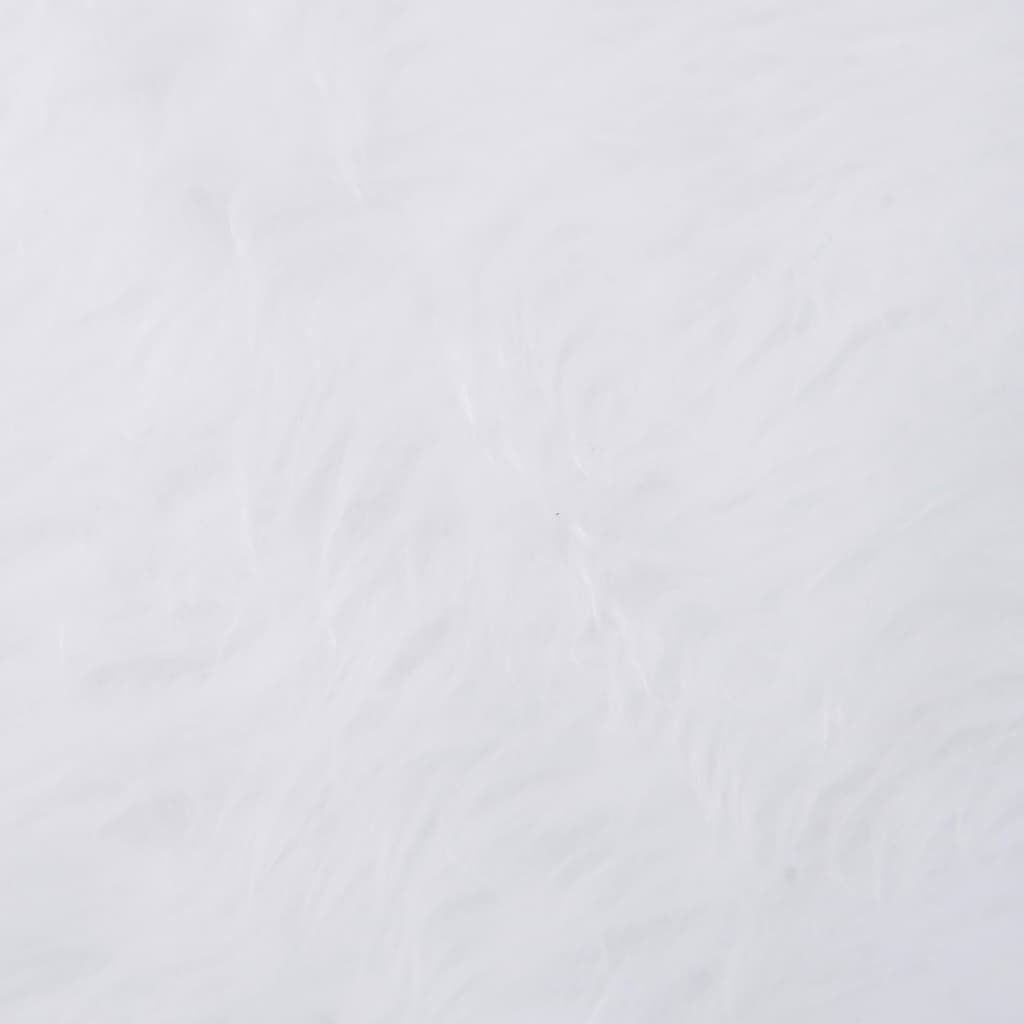 Julgransmatta vit 122 cm fuskpäls