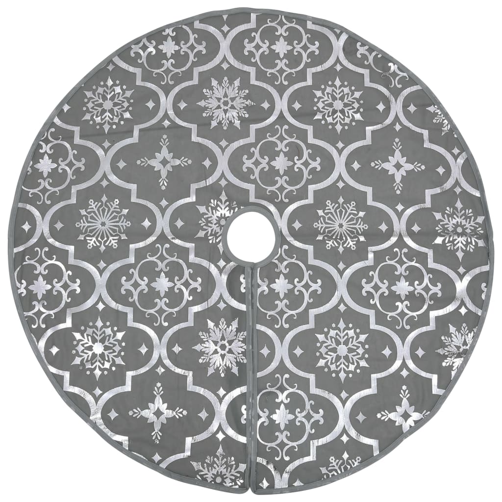 Julgransmatta lyxig med grå strumpa 122 cm tyg