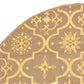Julgransmatta lyxig med gul strumpa 122 cm tyg