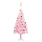 Plastgran med LED och julgranskulor rosa 180 cm PVC