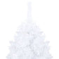 Konstgran med LED och julgranskulor vit 120 cm