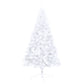 Vit Halv konstgran med spira, LED och brons- och gyllenskimrande julgranskulor 120 cm