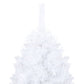 Plastgran med LED och julgranskulor vit 180 cm PVC