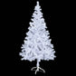 Plastgran vit med LED och julgranskulor 380 grenar 150 cm