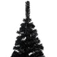 Plastgran med LED och julgranskulor svart 120 cm