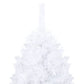 Plastgran med LED och julgranskulor vit 150 cm