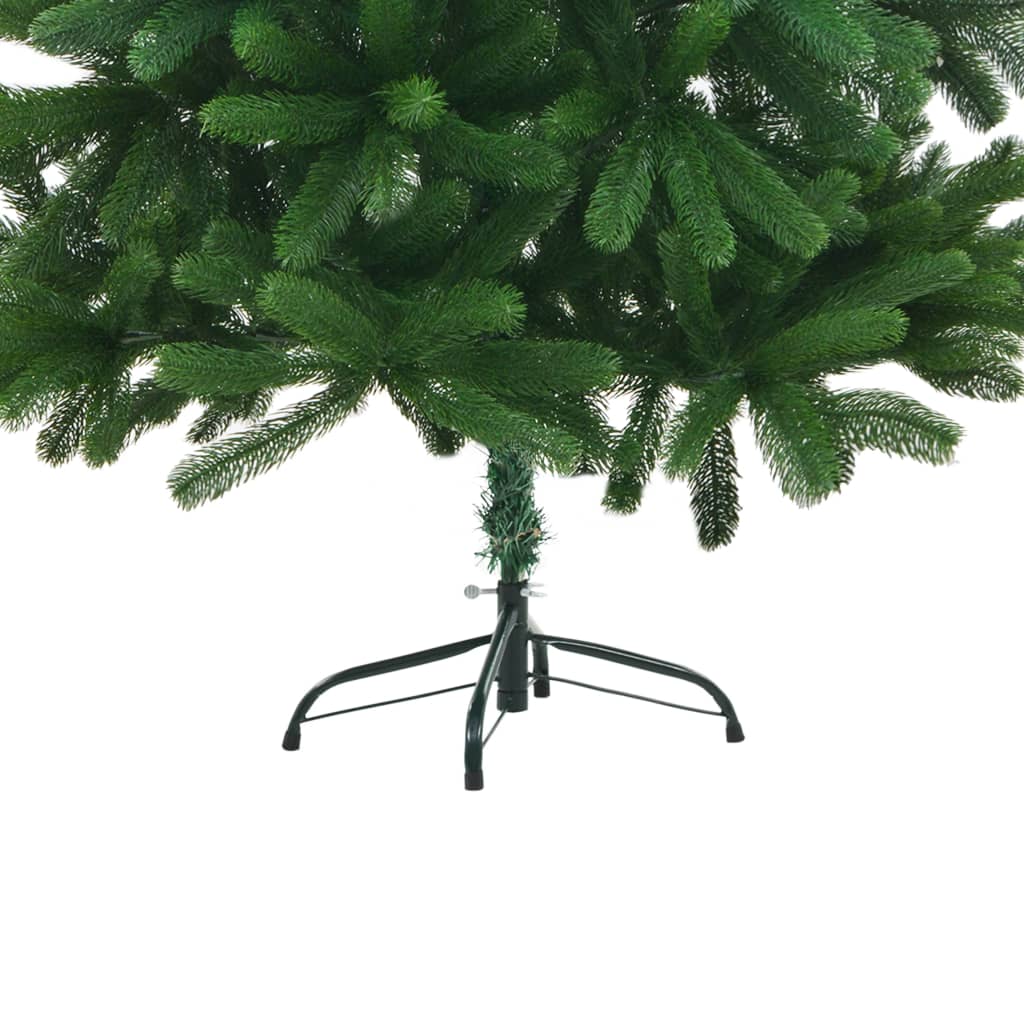 Konstgran grön med LED och julgranskulor 180 cm