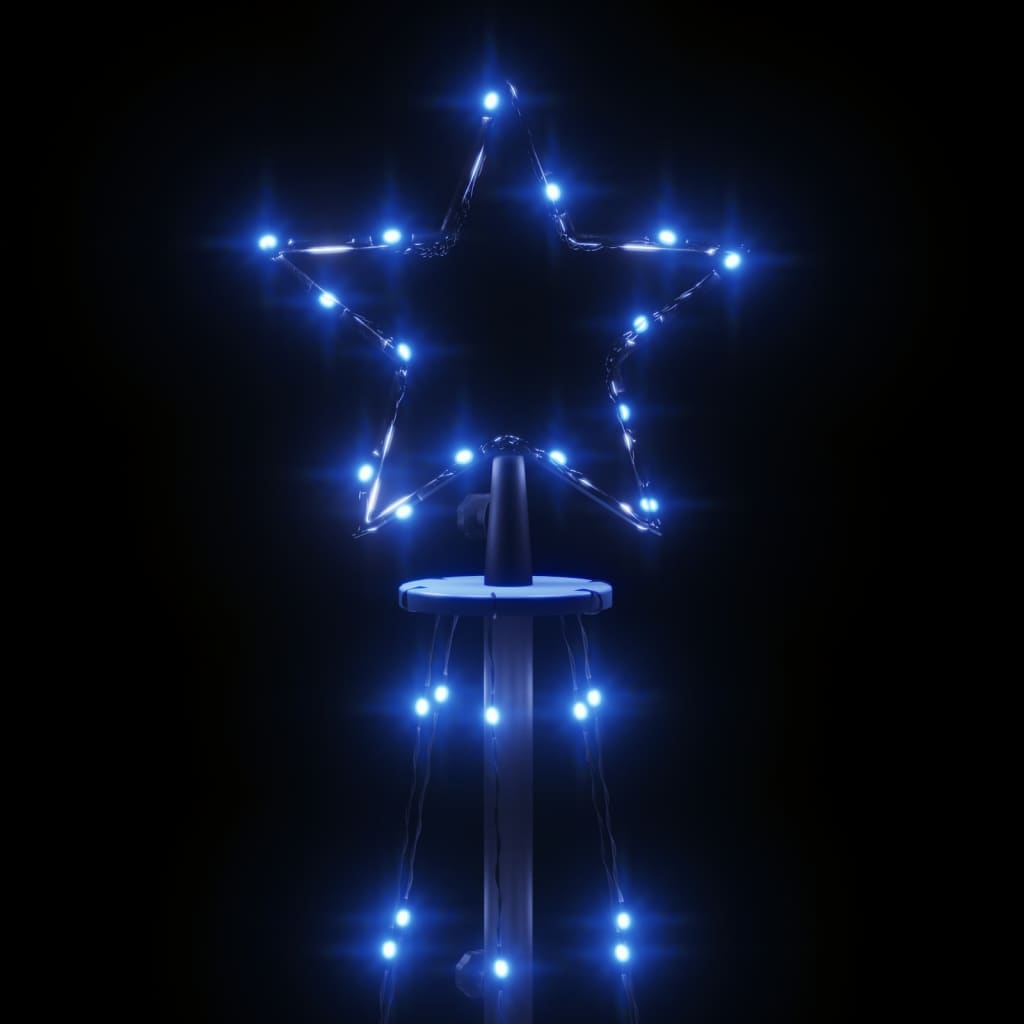 Julgranskon med markspett 108 blåa lysdioder 180 cm