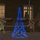 Julgran på flaggstång blå 200st LEDs 180 cm