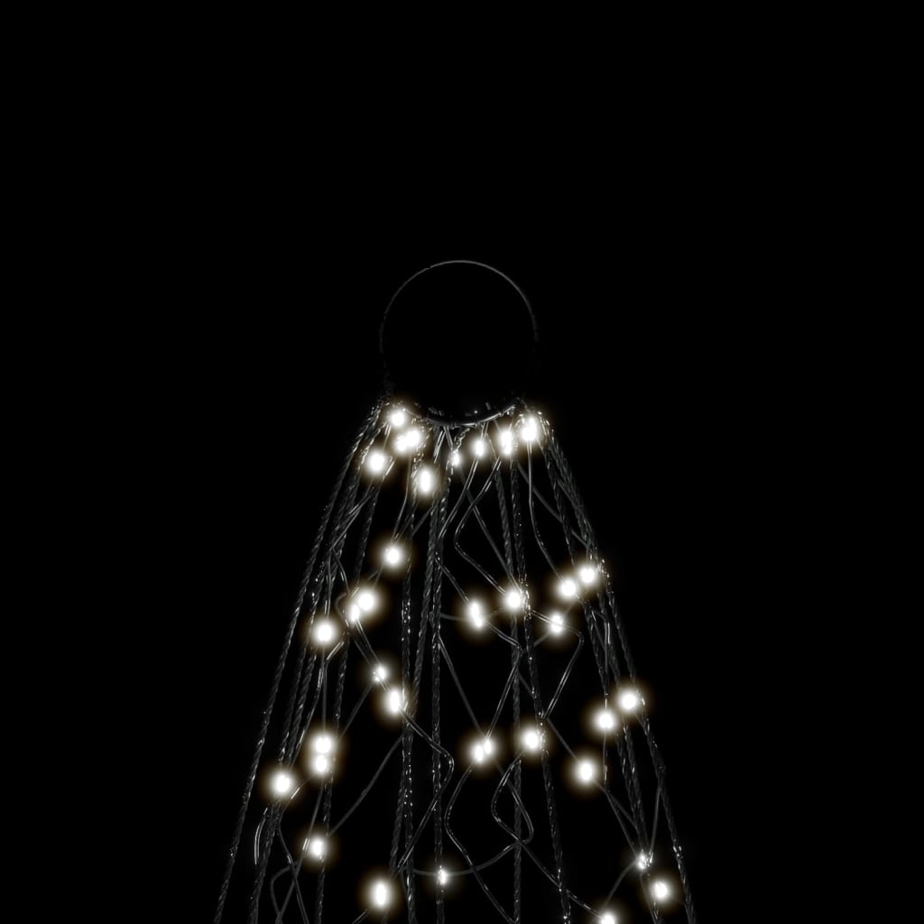 Julgran på flaggstång kallvit 3000 LEDs 800 cm