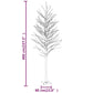 Björkträd med 672 varmvita  LEDs 400 cm
