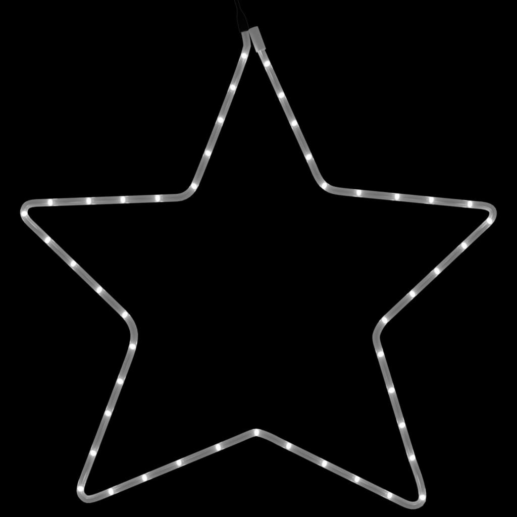 2 st Julstjärnor med 48 LEDs varmvit 56 cm