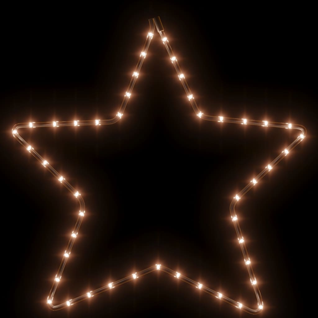 3 st Julstjärnor med 48 LEDs varmvit 56 cm