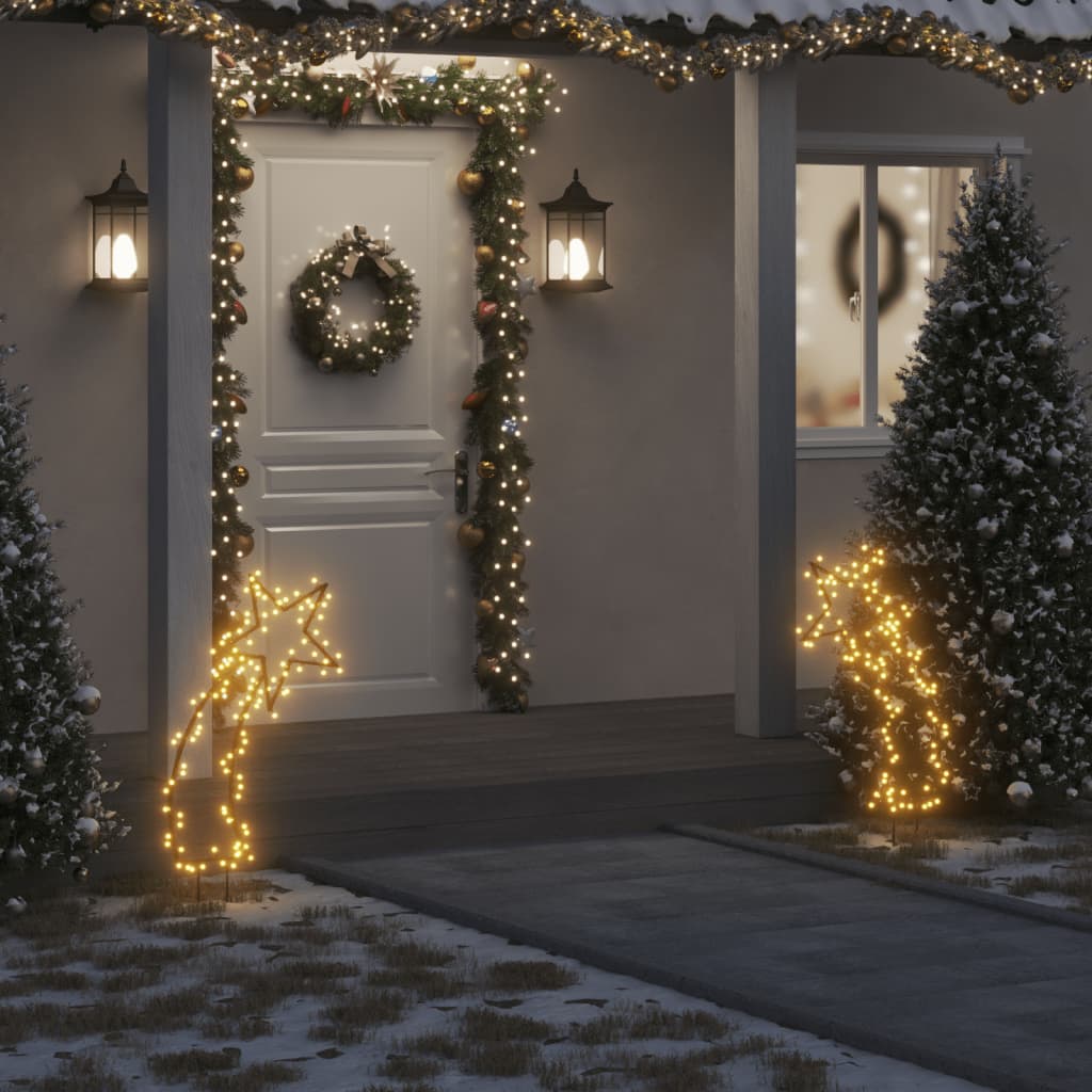 Julmeteor med spett 115 LEDs 85 cm